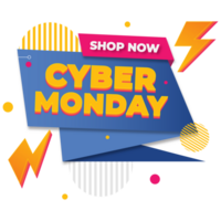 cyber maandag winkel nu kleur 2d illustratie png