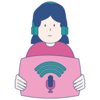 Guest Podcast  Color 2D Illustration png