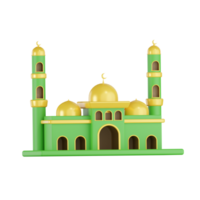 mesquita Ramadhan kareem 3d ilustrações png