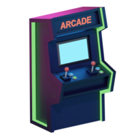 arcade machine jeu 3d illustration png