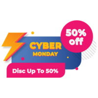 Cyber Monday Flash Sale  Color 2D Illustration png