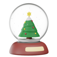 Snow Globe Christmas 3D Illustration png