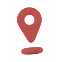 Location Clay Essential Object 3D Illustrations png