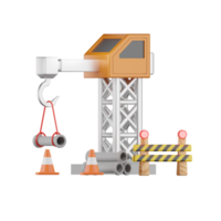 Crane Construction  3D Illustrations png