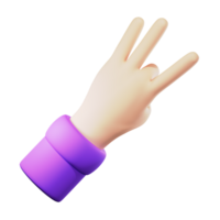 Flick Hand Gestures 3D Illustrations png