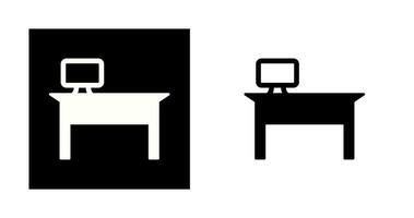 Office Desk Vector Icon