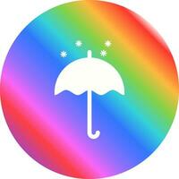 Umbrella with Snow Vector Icon