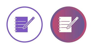 Notebook and Pen Vector Icon