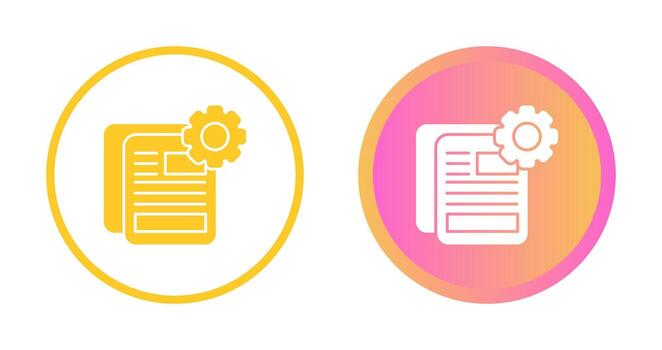 Document Setting Vector Icon