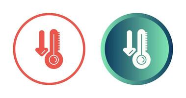 icono de vector de baja temperatura