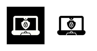 Laptop Security Vector Icon