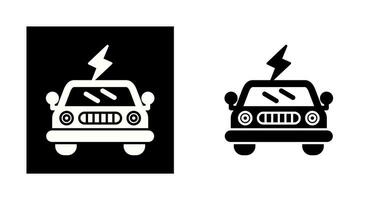 icono de vector de coche eléctrico