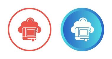 Cloud Library Vector Icon