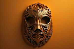 Mardi Gras mask isolated on solid color background. ai generative photo