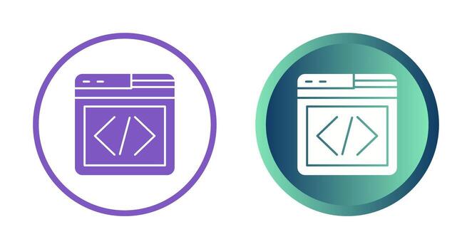 icono de vector de programación web