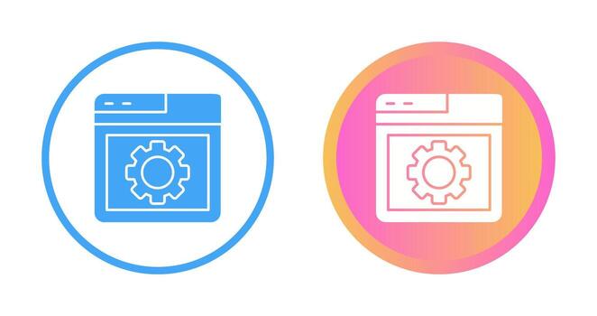 icono de vector de configuración del navegador