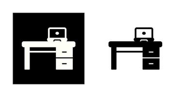 Office Desk Vector Icon