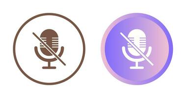 Microphone Mute Vector Icon