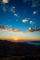 Blue sky with mountains view of nature cliff mountain landscape. photo