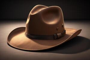 Cowboy hat on a wooden background. photo