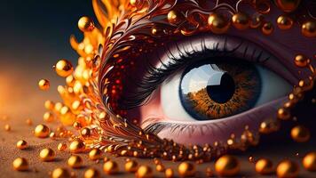 Human eye. 3D illustration. 3D CG. High resolution. photo