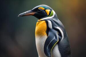 King penguin, Aptenodytes patagonicus. generative ai photo