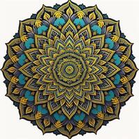 Mandala. Vintage decorative elements. Hand drawn background. Islam, Arabic, Indian, ottoman motifs. photo