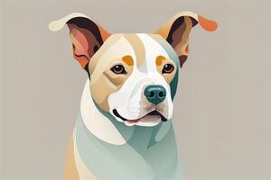 Portrait of a dog breed Staffordshire Terrier. illustration. photo