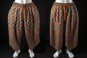 Stylish women's pants on a mannequin in the studio. photo