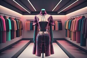 Women's clothing in a store. photo