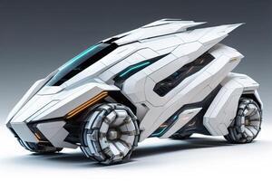a brand-less generic concept car in studio environment. photo