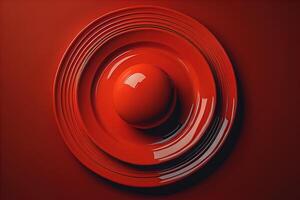 abstract background with red sphere in the center. generative ai photo