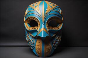 a super hero mask on a black background. photo