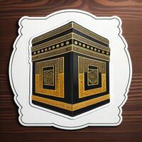 Islamic holy place of Kaaba. generative ai photo