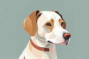 Illustration of a cute dog. illustration of a dog. photo