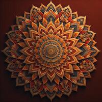 Mandala. Ethnic decorative elements. Hand drawn background. Islam, Arabic, Indian, ottoman motifs. photo