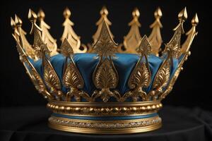 Royal crown on a black background. photo