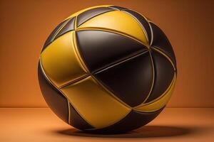 Soccer Ball on a Orange Background. photo