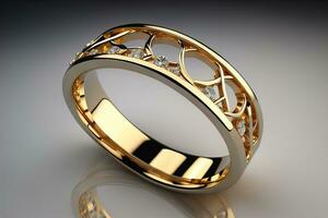 The beauty wedding ring. generative ai photo