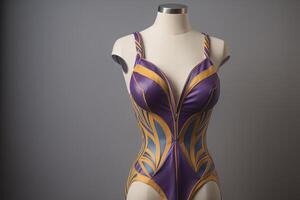 Women's swimsuit on a mannequin in a studio photo. generative ai photo