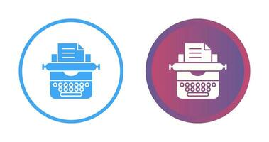 Typewriter Vector Icon