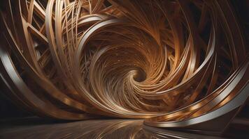 abstract technology concept background. Sci-fi tunnel. generative ai photo