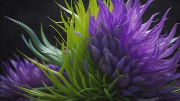 bouquet of dahlias on a dark background close up. generative ai photo