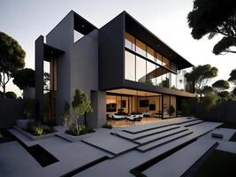 modern cozy house with pool and parking for sale or rent. photo
