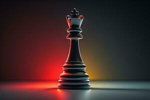 ajedrez Rey en un sólido color antecedentes. ai generativo foto