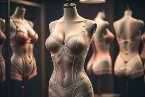 sensual lencería en un maniquí. ai generativo foto