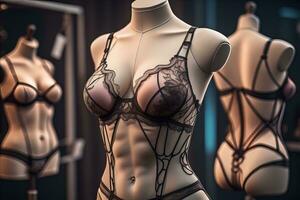 Sensual lingerie on a mannequin. ai generative photo