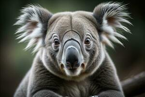 Koala in the natural environment, Close-up. ai generative photo