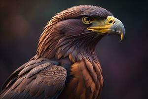 eagle on a dark background. ai generative photo