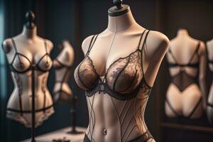 Sensual lingerie on a mannequin. ai generative photo